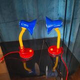 Multicolored table lamp 1980s Memphis style