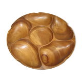 Turning wood dish for aperitif