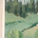 Huile sur bois post-impressionniste encadrée