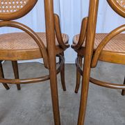 Set of 6 Mid-century Bentwood Cane Dining Chair, Thonet Style, 1970s Yugosl