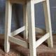 Wooden workshop stool with old patina
