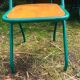 Lot de 10 chaises écoles des années '70, 5 bleus et 5 vert