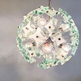 Mid century glass sputnik chandelier, 1970s