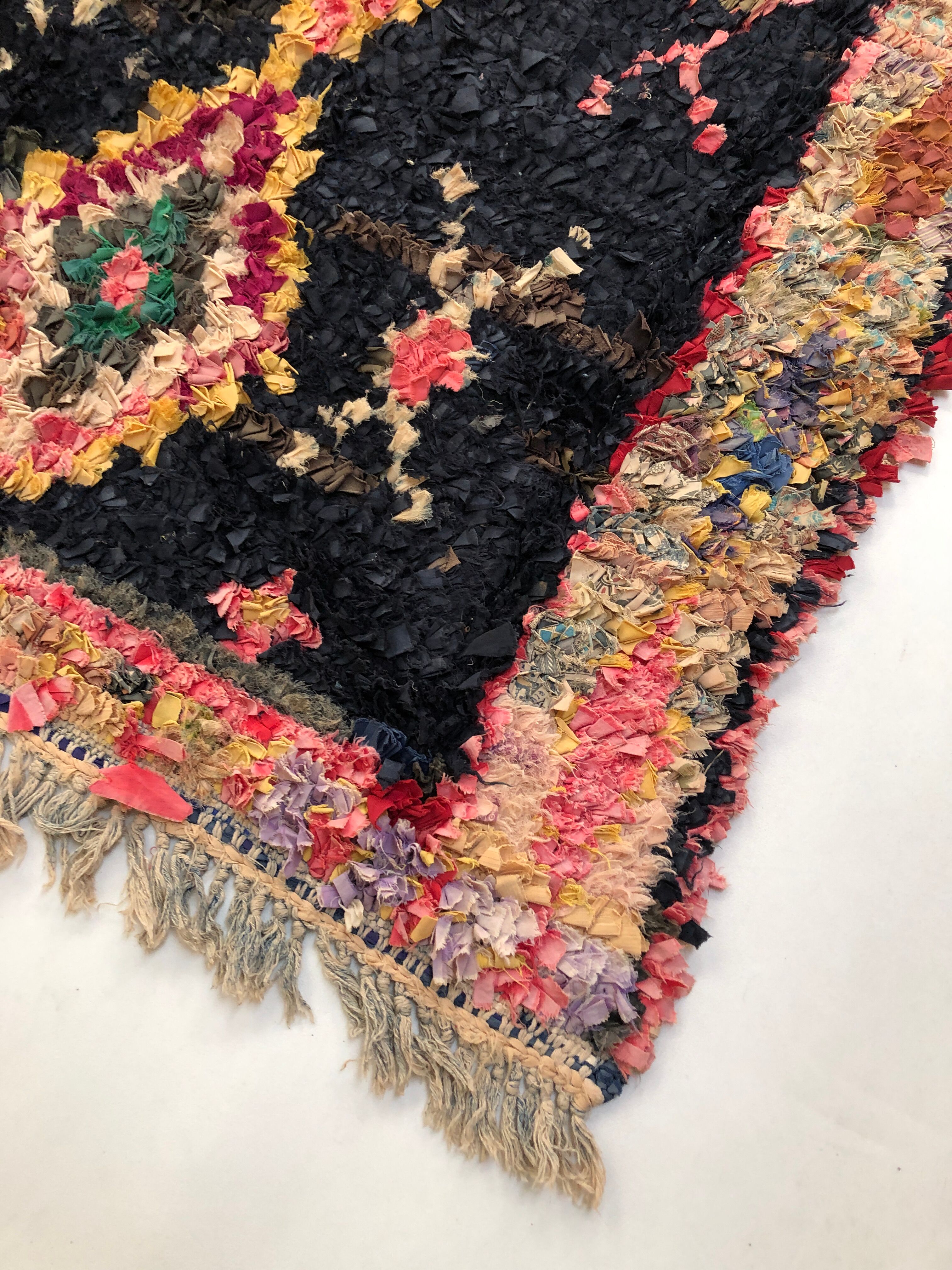 Moroccan Berber carpet Old Boucherouite 2,31x1.11m