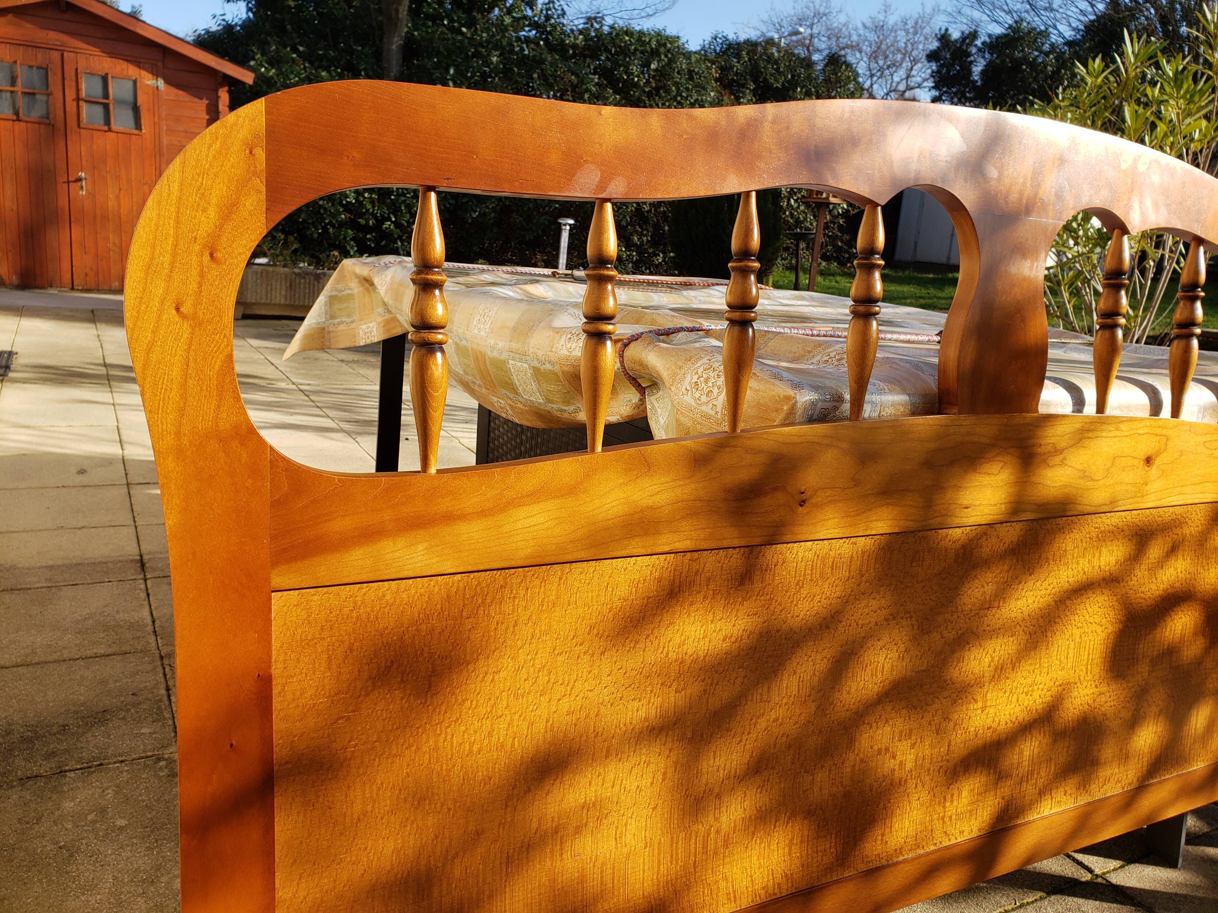 Louis XV style bed in cherry wood