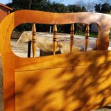 Louis XV style bed in cherry wood
