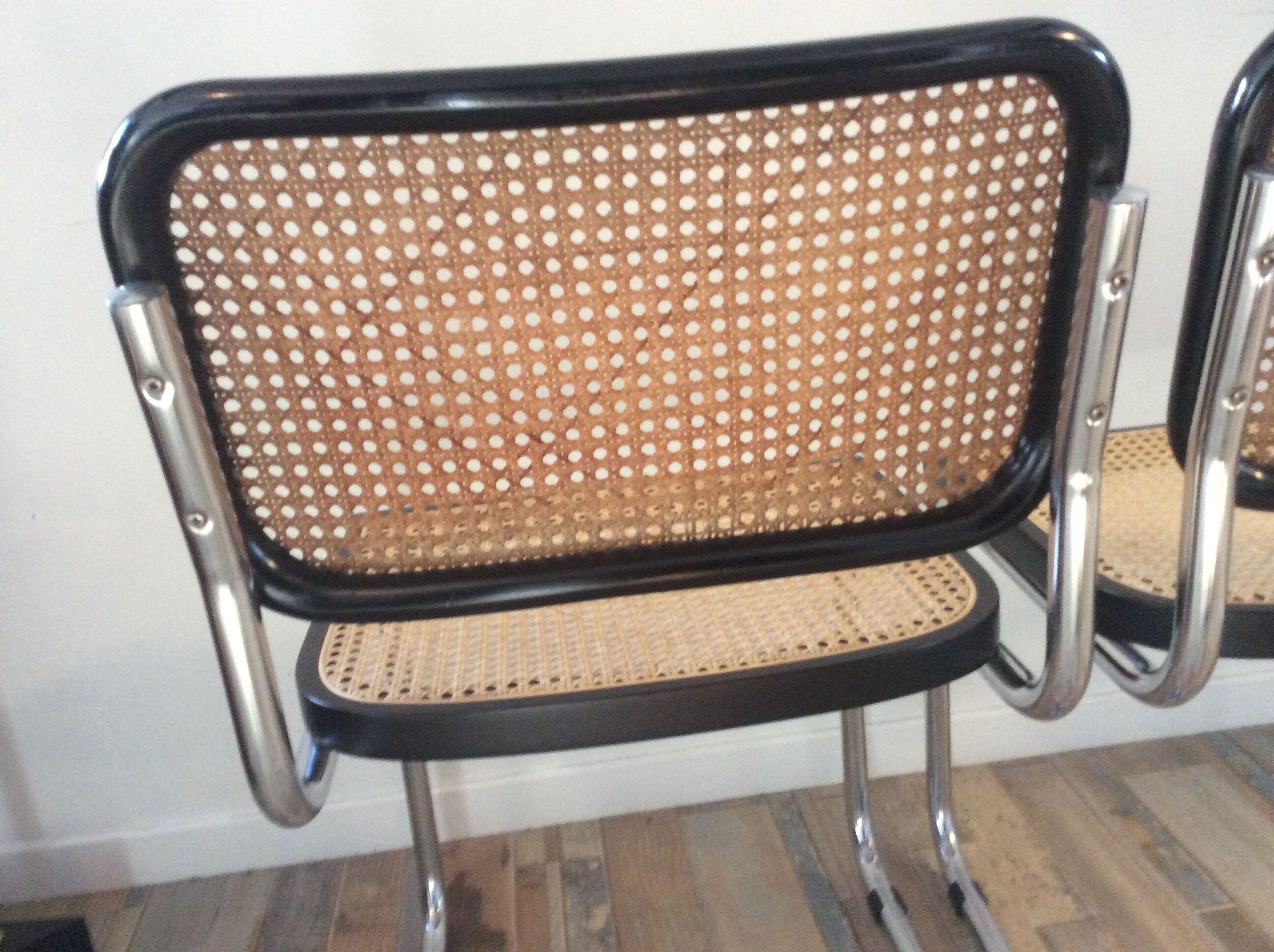 Pair of chairs Marcel Breuer Cesca B32