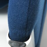 Groovy ‘M’ F598 in original blue fabric f 598 by Pierre Paulin for Artifort