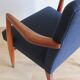 Fauteuil scandinave 60 bleu navy