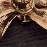 Brass organically shaped double wall or ceiling lights, 1970s