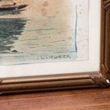 Brittany watercolor, signed Louis Roger