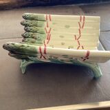 Égouttoir à asperges + plat en barbotine