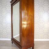 20th-Century Mahogany Linen-Press with Mirror, 1950s