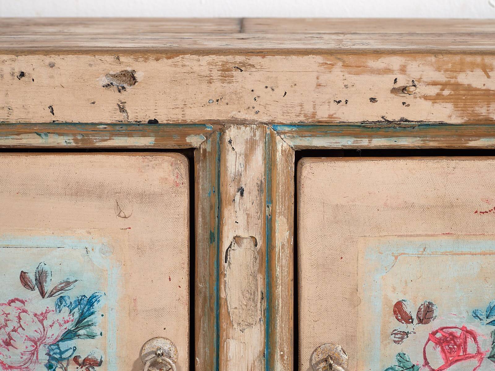 Antique white sideboard with original illustrations (c.1900) #7