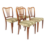 4 chaises en hêtre, Swedish modern, Suède, 1940