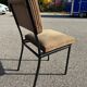 Vintage metal and velvet chair 1950