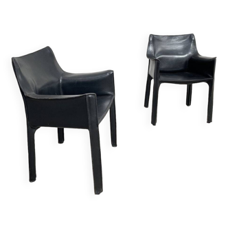 Fauteuils en cuir Cassina CAB 413