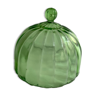 Cloche verre teinté vert