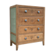 Art deco chest of drawers raw wood and khaki