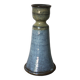 Blue & beige ceramic candle holder
