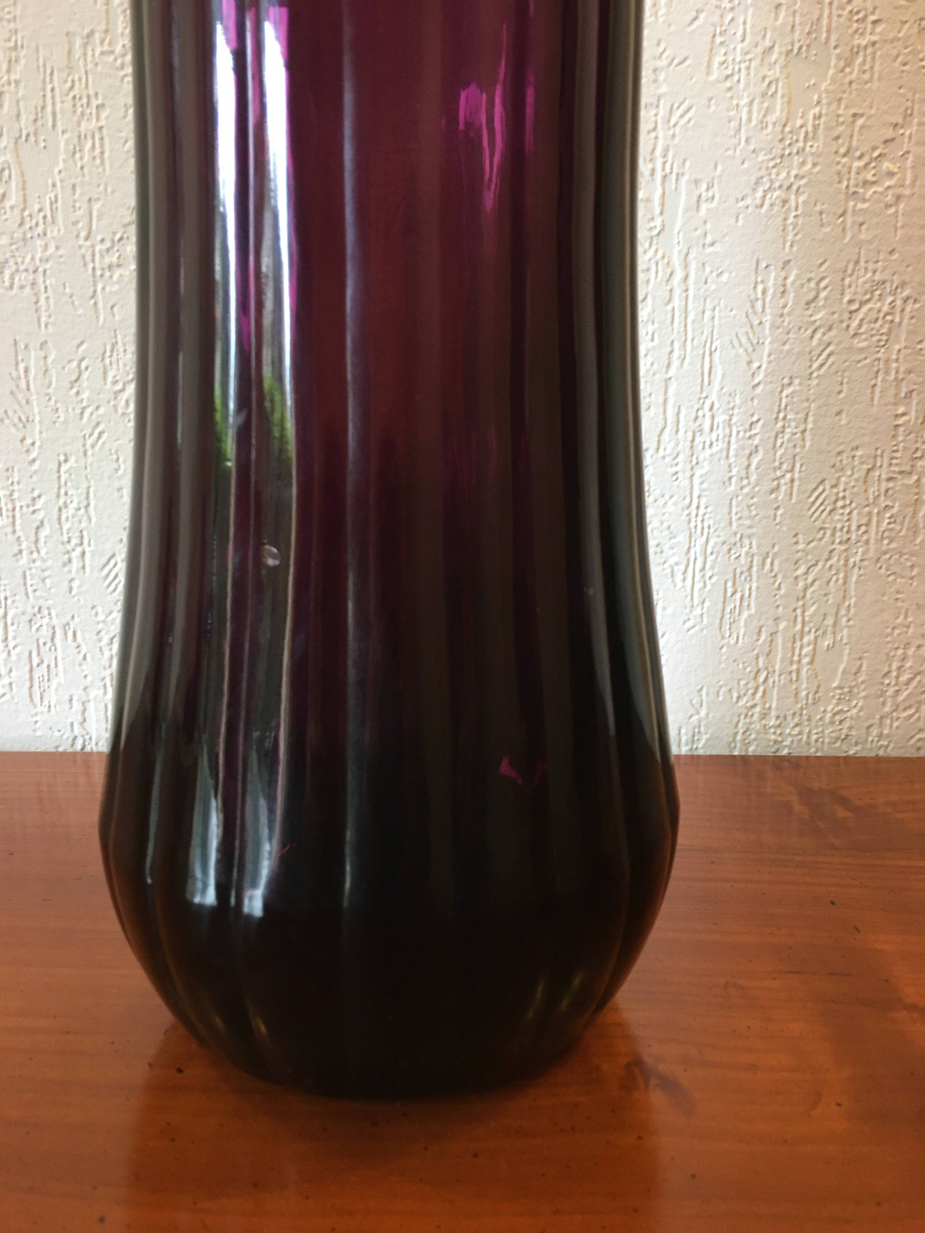 Italian blown glass carafe bottle