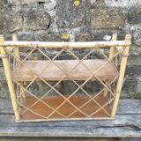 Vintage rattan shelf