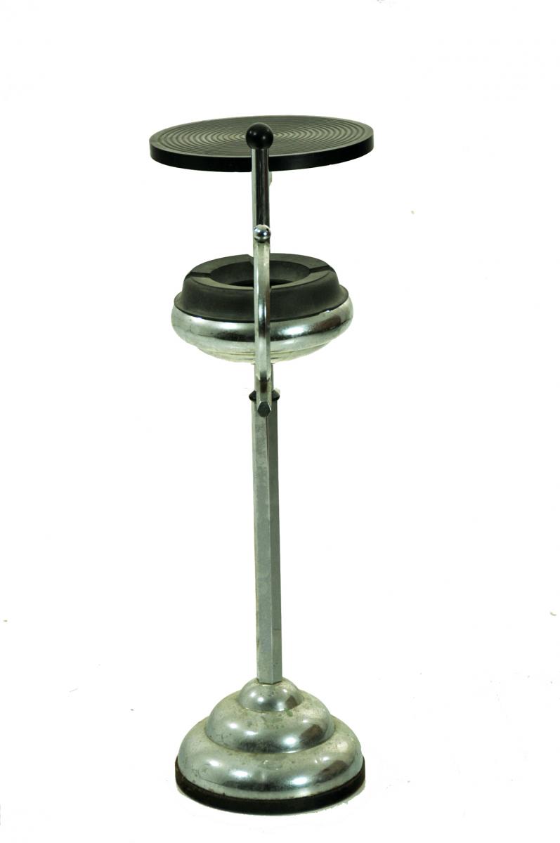 Ashtray floor vintage metal with table top