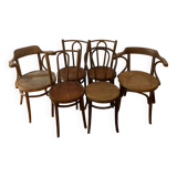 Set of 4 bistro chairs and two bistro armchairs