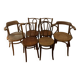 Lot de 4 chaises bistrot et deux fauteuils bistrot