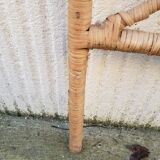 Peacock rattan headboard one person