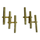 Tubular wall sconces in brass, Italian design from the 70s, attributed to