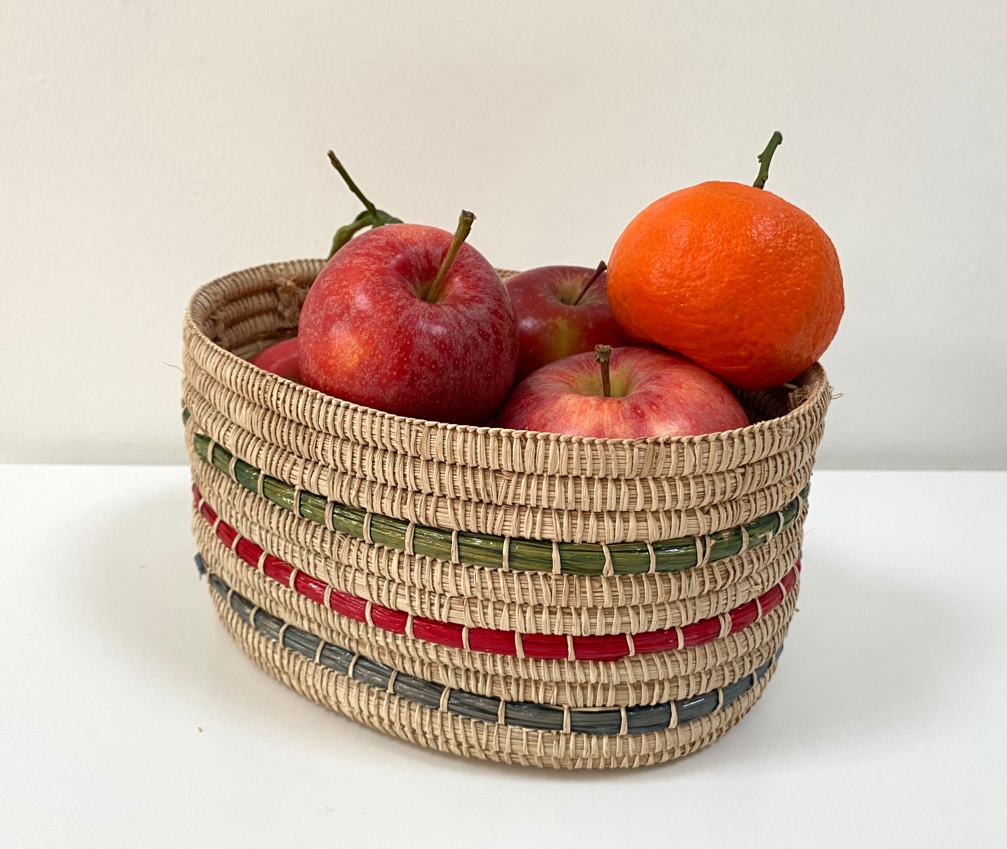 Braided fiber basket from the 60s