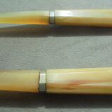 Art deco horn salad servers