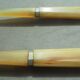 Art deco horn salad servers