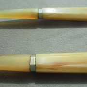 Art deco horn salad servers