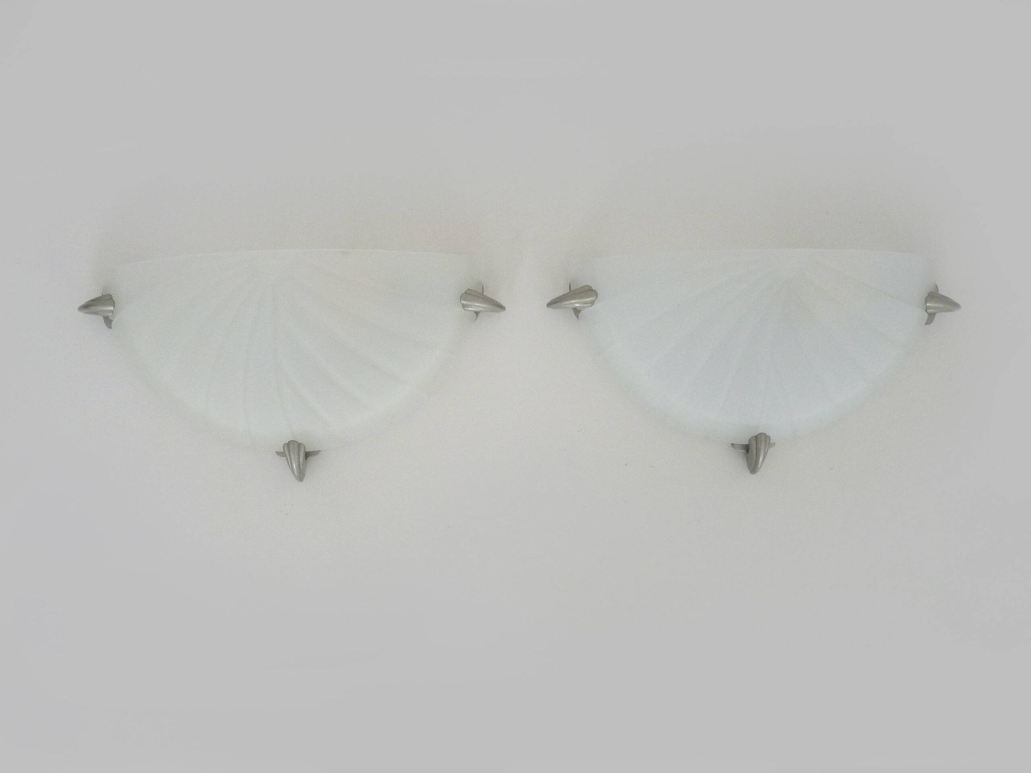 Pair of half-moon wall lights from the 1980s in Italy