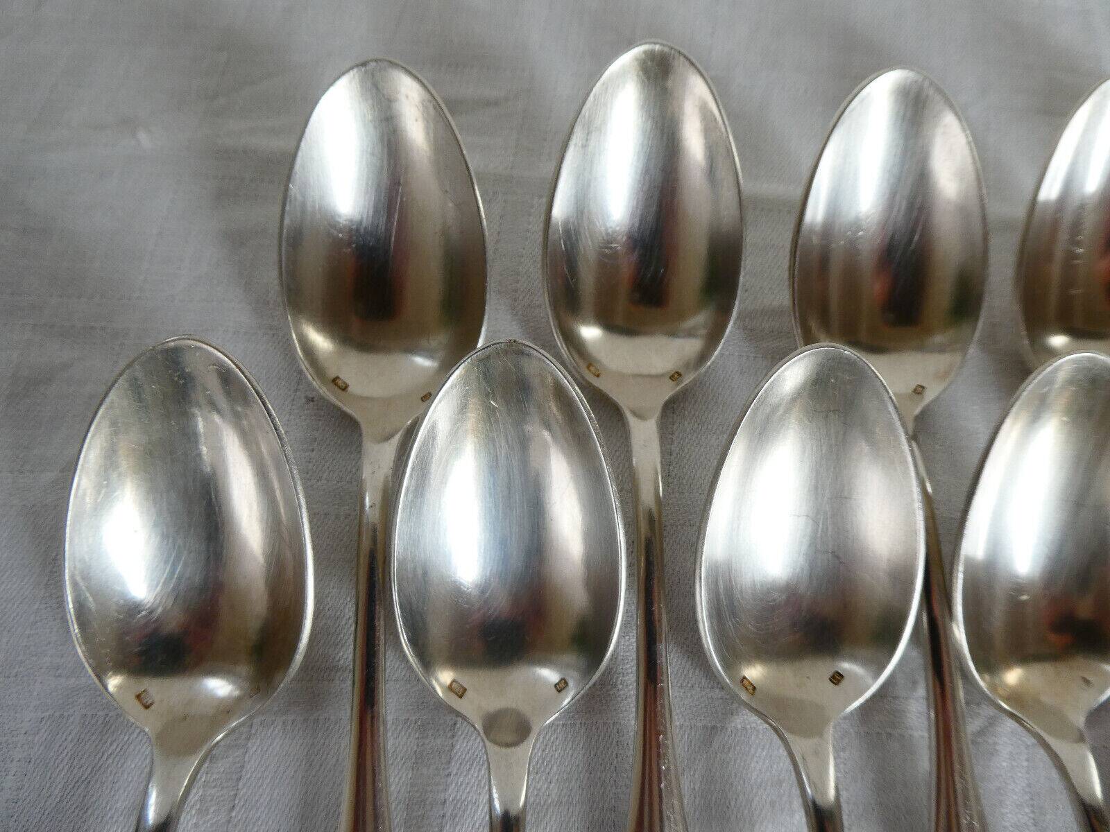 12 Silver-plated metal teaspoons 18 grs, Uniplat model