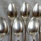 12 Silver-plated metal teaspoons 18 grs, Uniplat model
