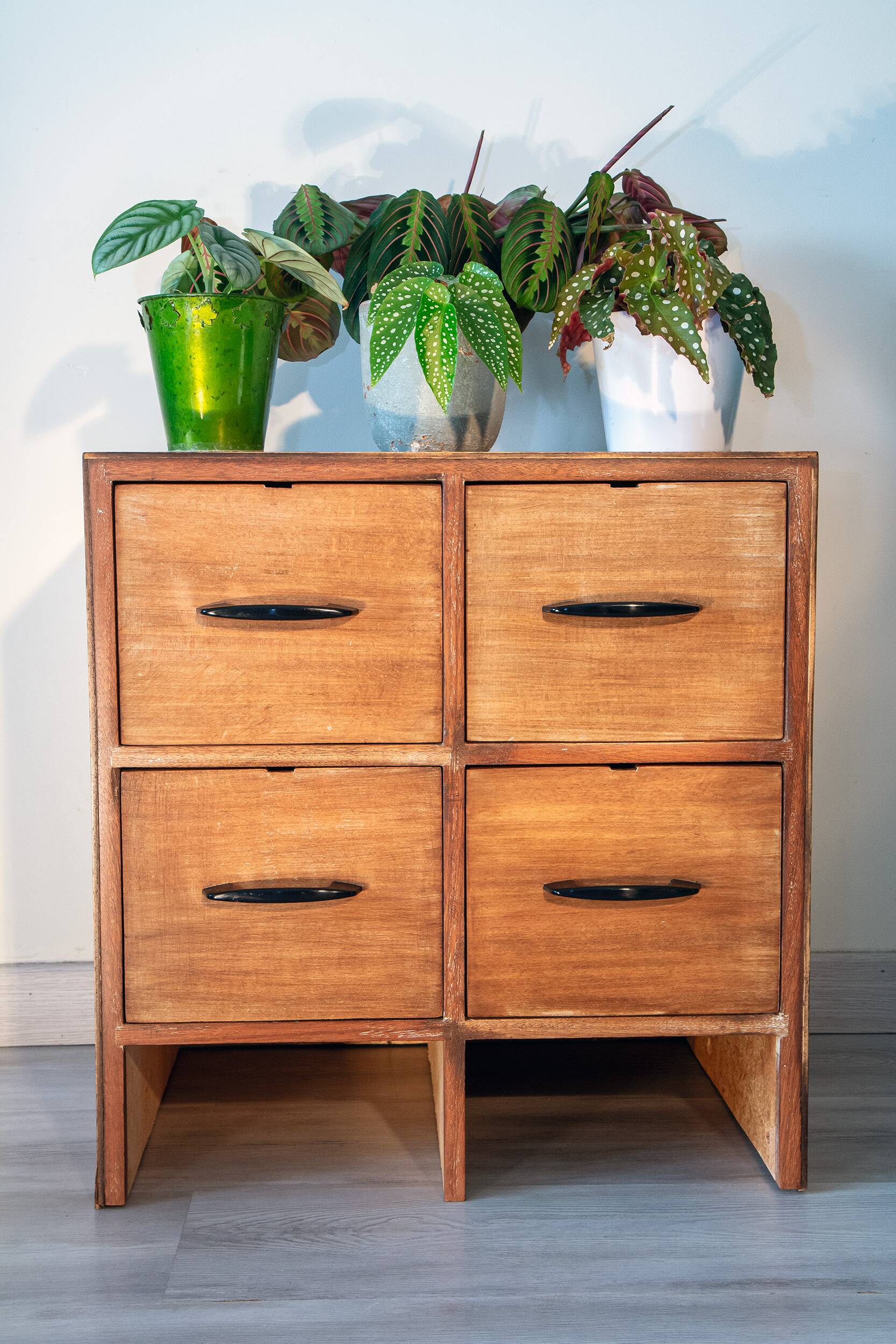 Wooden trade furniture with 4 drawers, 1960s