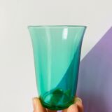 Batch of 8 verres to eau turquoise vintage retro