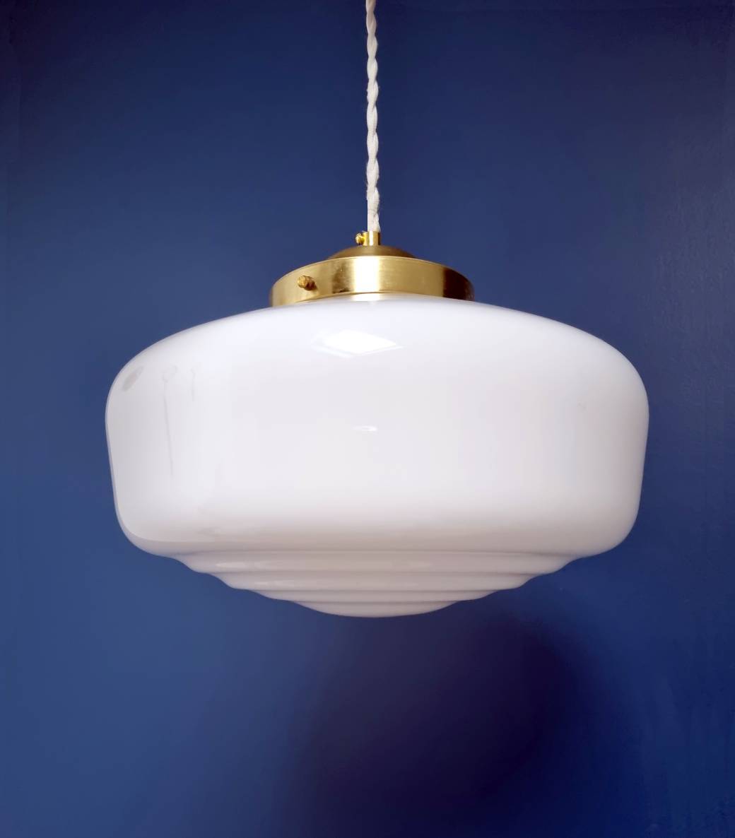 Suspension globe opaline Rakhi