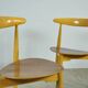 🟡 Beech & teak dining chairs, Hans J. Wegner & Fritz Hansen, Denmark 1950s