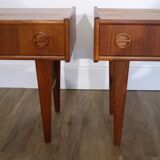 Pair of scandinavian teak bedside tables
