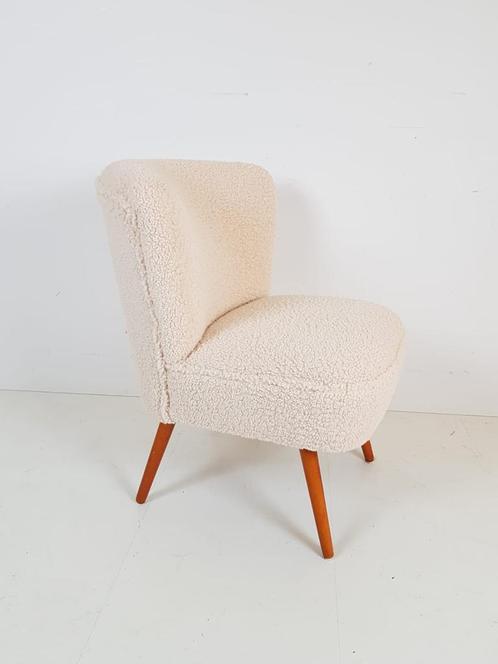 Cocktail chair club chair in teddy fabric