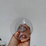 8 antique blown glass cocktail glasses