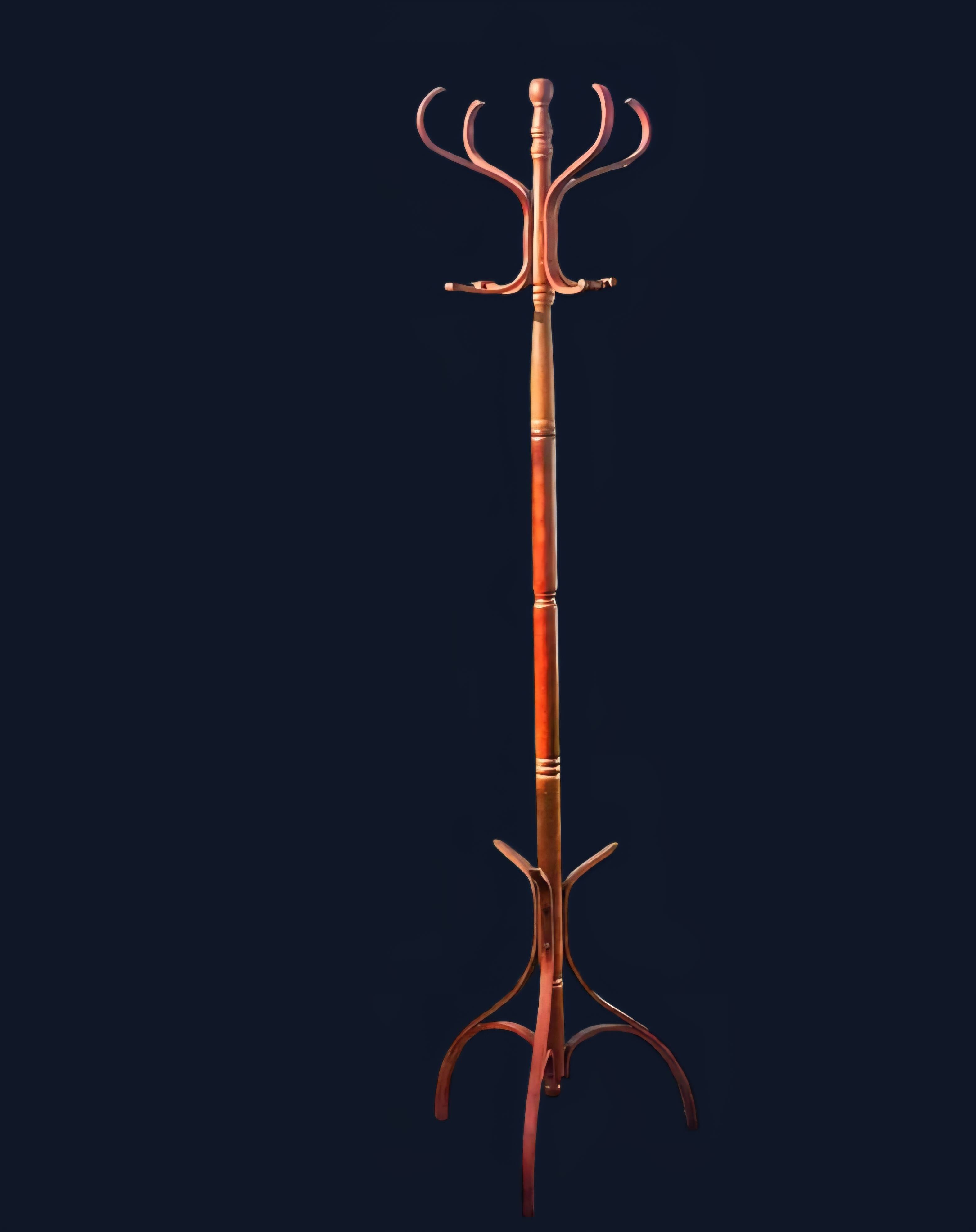 Curved wood coat rack – Thonet style