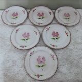 6 stoneware dessert plates
