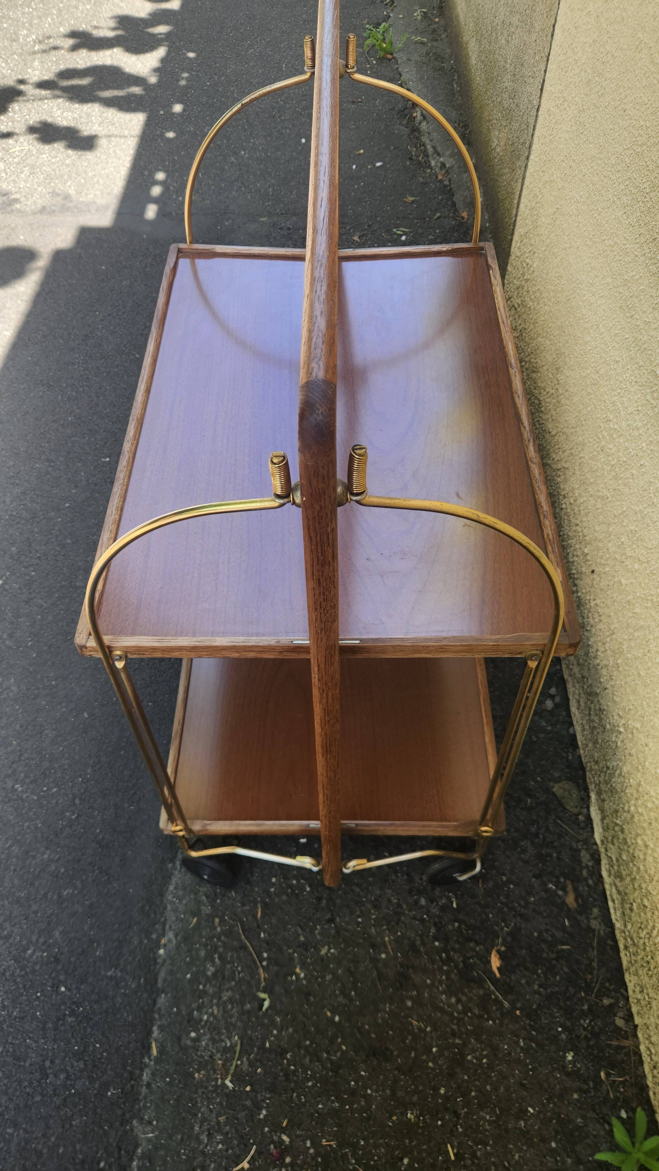 Vintage folding rolling dessert trolley "bocado"