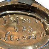 Ceramidi cup in varnished ceramic green and black mordorée