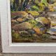 Oil on panel stone bridge river ST Tropez, st Maxime? signed A. Ada